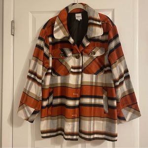 Kenzie Plaid Shacket Size Large Only Worn Twice
